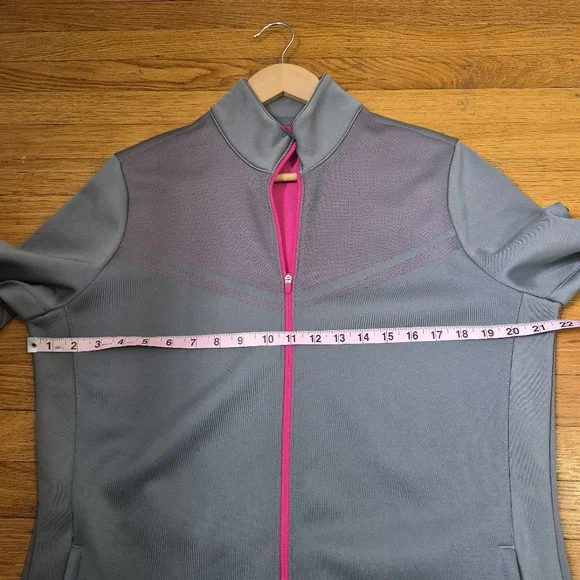 Nike Golf Womens Soft Shell Full Zip Fleece Jacket Size XL Pink Gray - Picture 6 of 7
